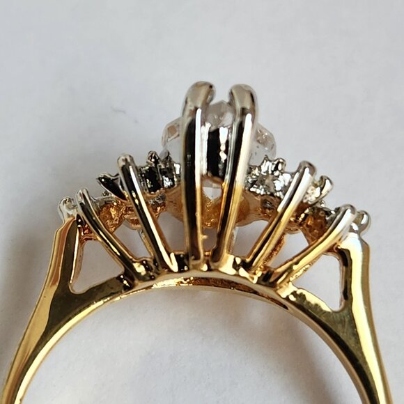 VTG NIB 18K Marquise Cut CZ GF Ring size 7 - Picture 12 of 14